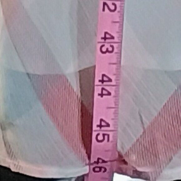 NWT: Lauren Ralph Lauren Sz 18W Blue & Pink Plaid Belted Georgette Dress - Picture 6 of 6